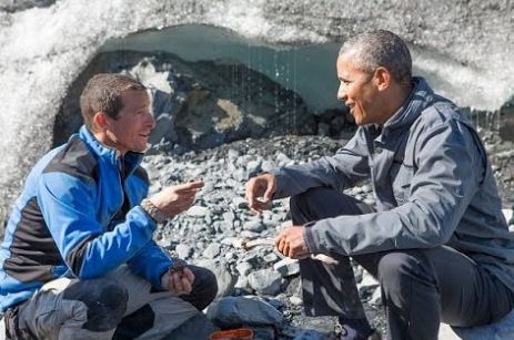 Bear Grylls with Barack Obama