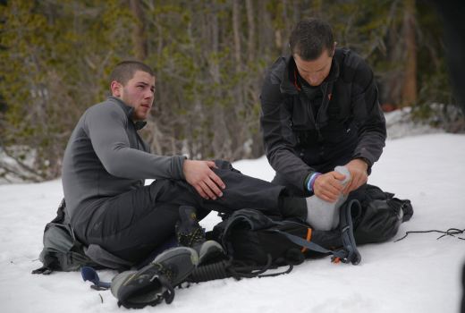 Bear Grylls with Nick Jonas