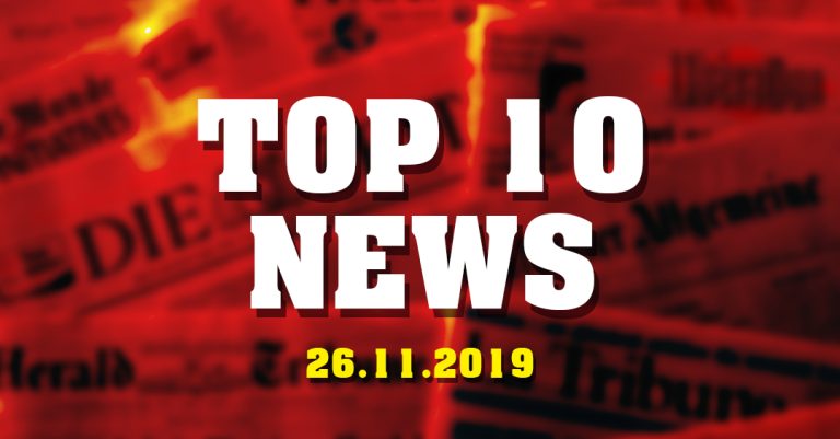 TOP 10 NEWS: 26-11-2019