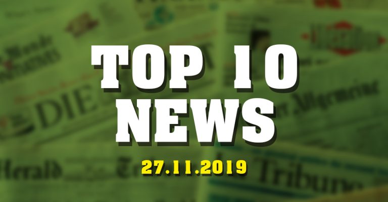 TOP 10 NEWS: 27-11-2019